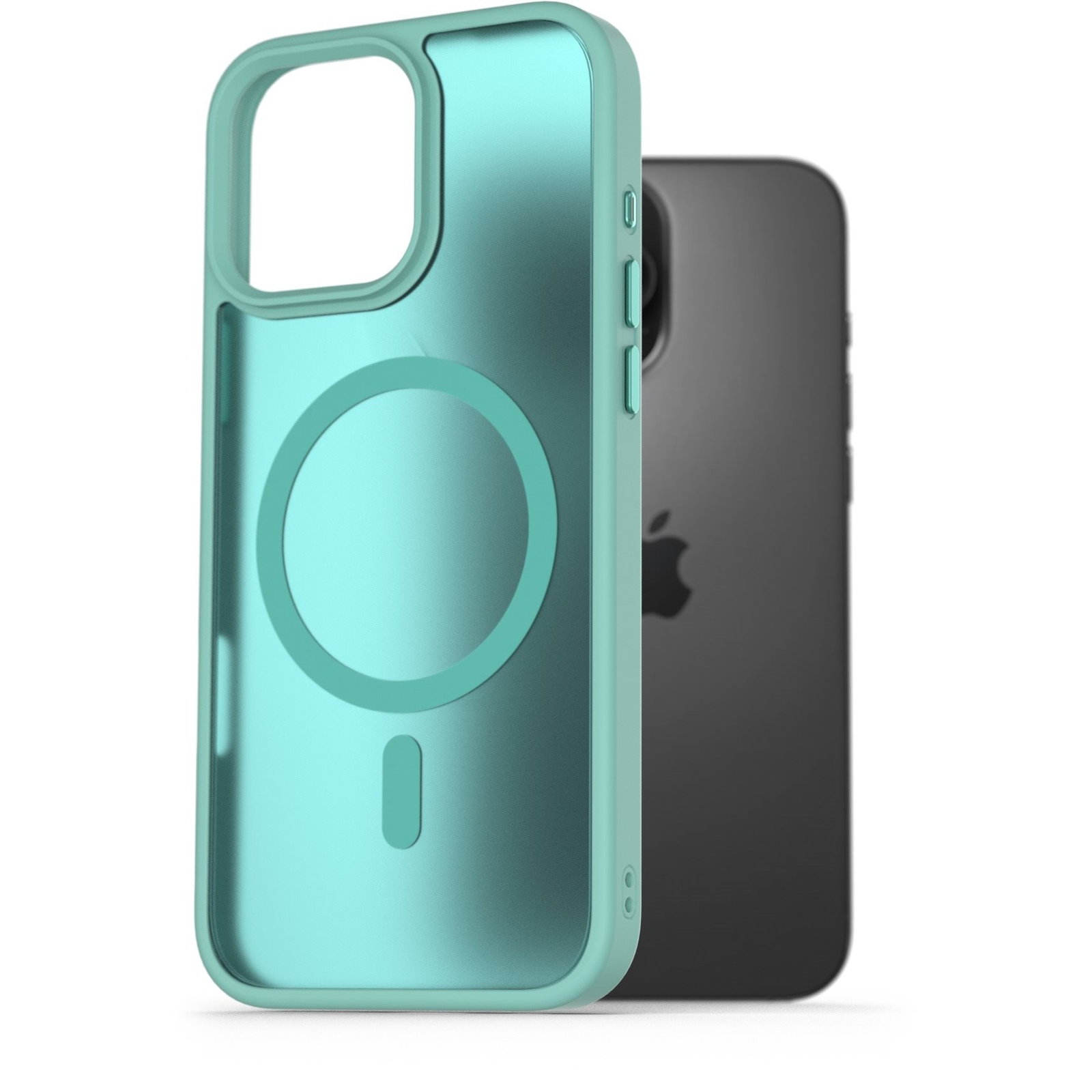 AlzaGuard Matte Case iPhone 16 Pro Max Magsafe kékeszöld tok (AGD-PCMM76T)