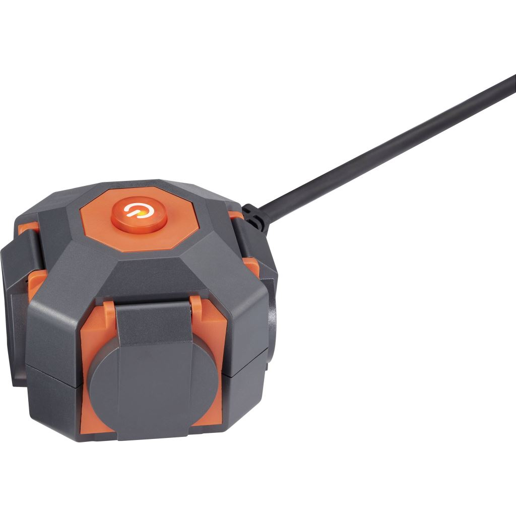 Sygonix védőérintkezős elosztó kocka fekete piros (SY-4673758) (SY4673758)