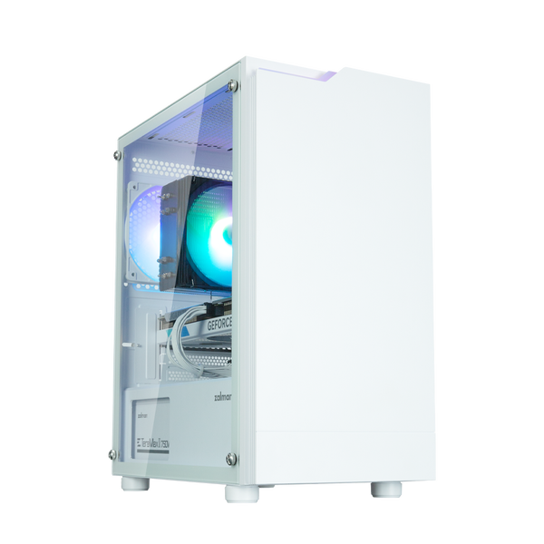 Zalman T4 Plus Micro Torony Számítógépház + 1db 120mm ARGB ventilátor - Fehér