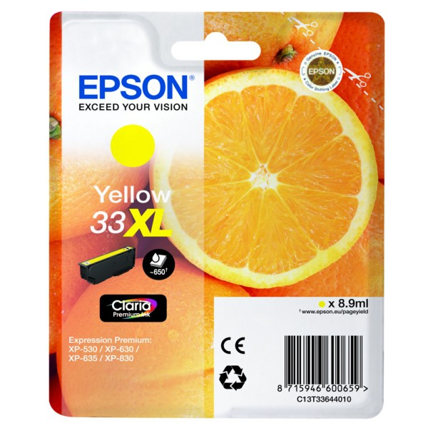 Epson T3364 (33XL) Original Ink Cartridge Yellow (340097)