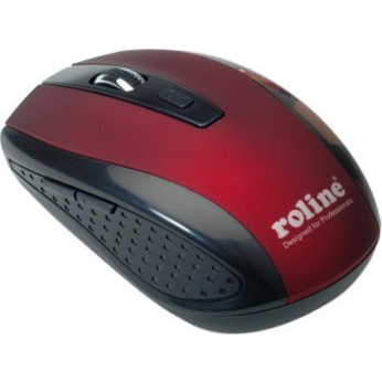 ROLINE Myš scroll, optická, USB, bezdrátová, červená