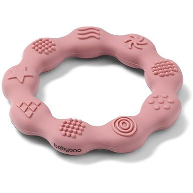 BabyOno szilikon gyűrű - rózsaszín (5901435412305)