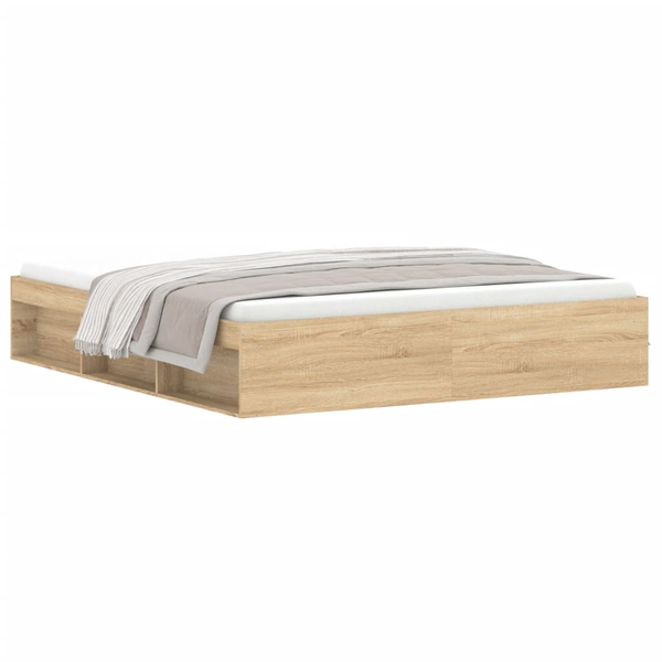 Cadru pat, stejar sonoma, 180x200 cm, Super King Size