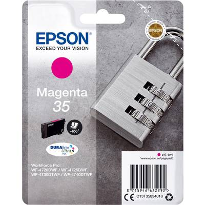 Epson Padlock C13T35834010 blækpatron 1 stk Original Standard udbytte Magenta