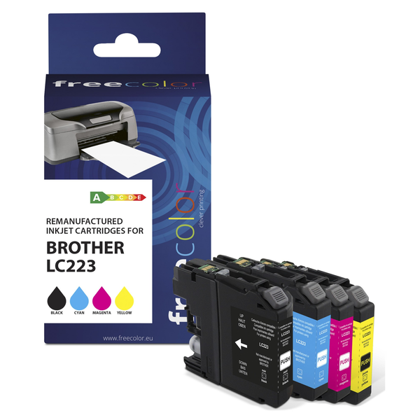 Freecolor Brother LC223 CMYK мултипак с касети за принтер (неоригинални)