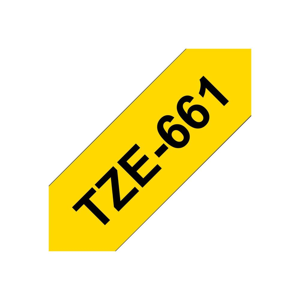 Brother laminated tape TZe-661 - Black on yellow (TZE661)