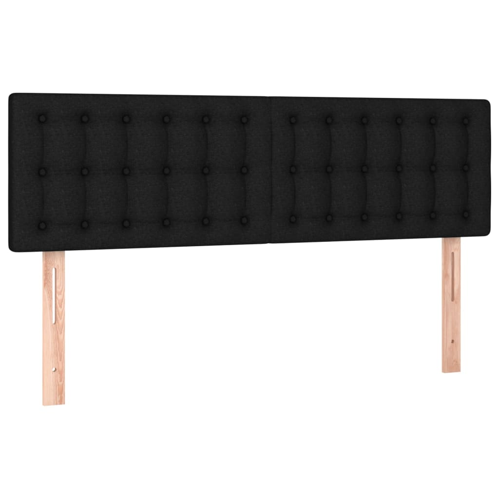 2 db fekete szövet fejtámla 72 x 5 x 78/88 cm (346458)