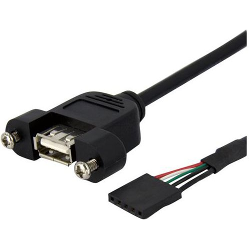 StarTech.com USBPNLAFHD3 USB-kabel 0,9 m Sort
