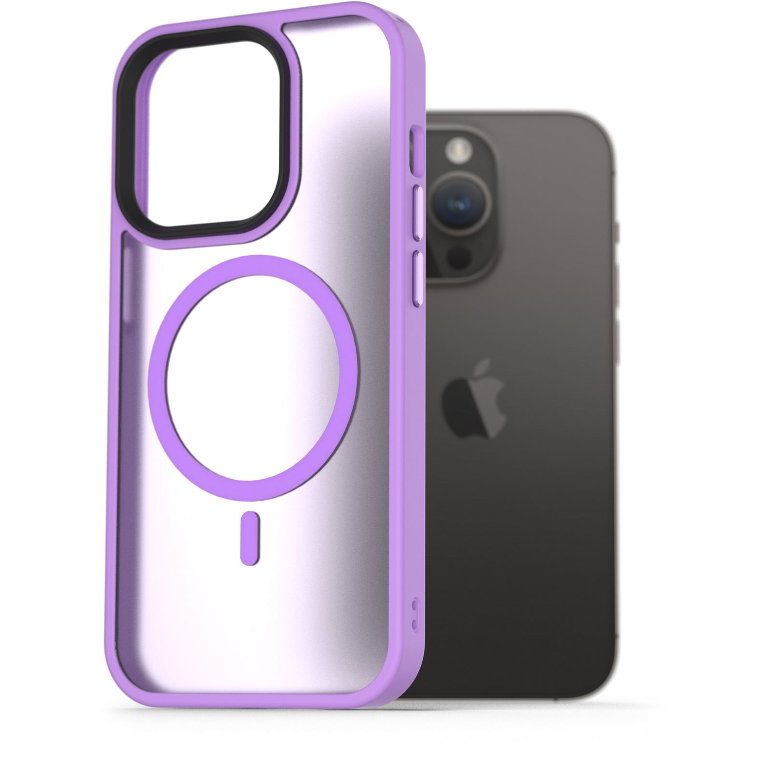 AlzaGuard Matte Case iPhone 14 Pro MagSafe világoslila tok (AGD-PCMM53V)