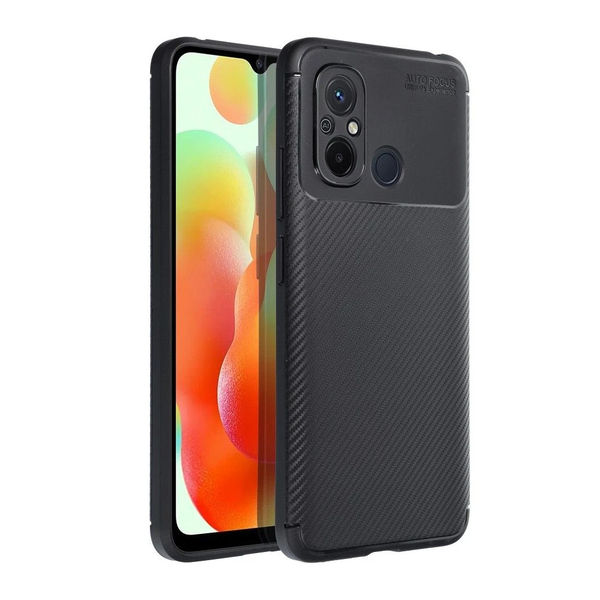 Xiaomi Redmi 12C készülékhez Carbon Premium tok fekete
