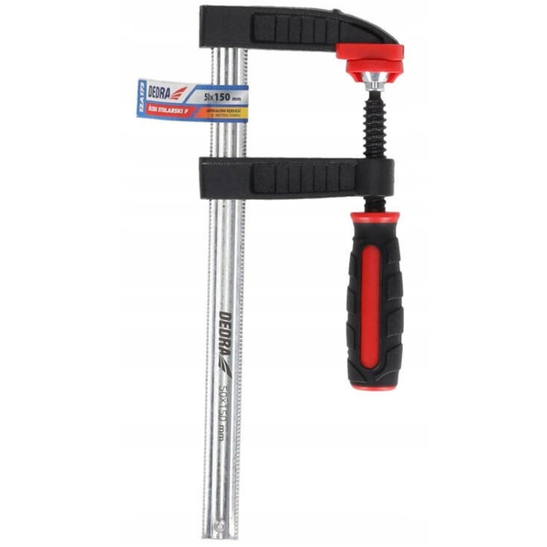 Ścisk stolarski F 150x50mm, 2-materiałowa rękojeść