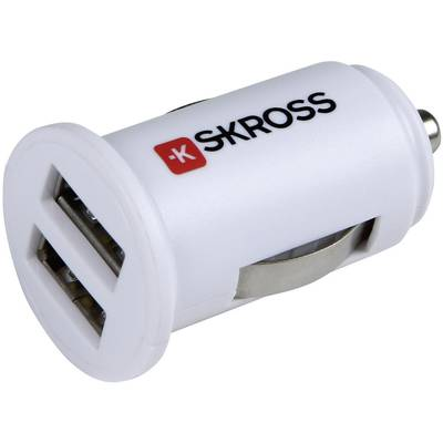 Szivargyújtó USB töltő adapter 2 részes USB aljzattal 12V/5V (max.) 1A Skross Midget 2.900610 MCC Dual (2.900610 MCC Dual-USB 3,4 A Midget USB C)