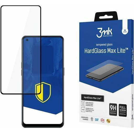 Защитно фолио за телефон HardGlass Max Lite, 3MK, Glass, 9H, Съвместимо с OPPO Reno 7 Lite 5G, Прозрачно