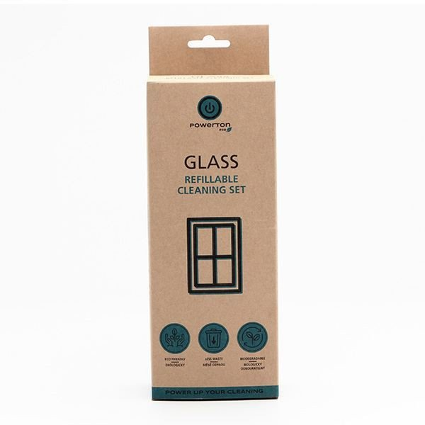 Čistící sada Powerton Eco, 500ml, okna, sklo