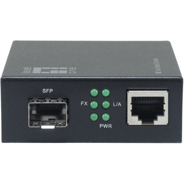 LevelOne GVM-2000 netværksomformer til medie 1000 Mbit/s Sort