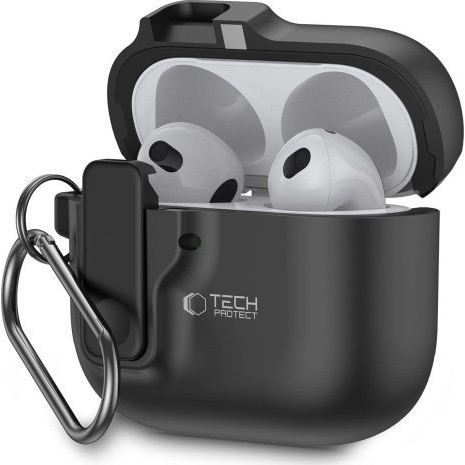 Pouzdro s klopou Tech-protect pro Apple AirPods 4, černé