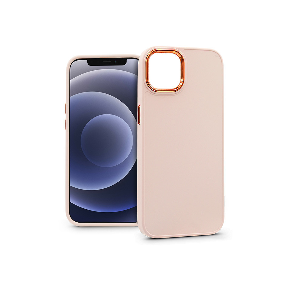 Apple iPhone 12/12 Pro szilikon hátlap - Frame - pink (PT-6645)