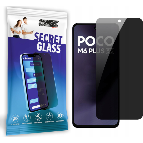  GrizzGlass Szkło prywatyzujące GrizzGlass SecretGlass do Xiaomi POCO M6 Plus 5G