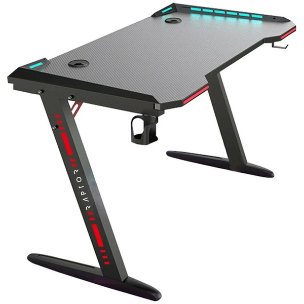 Raptor Gaming-Tisch  GT100 120x60cm RGB  schwarz