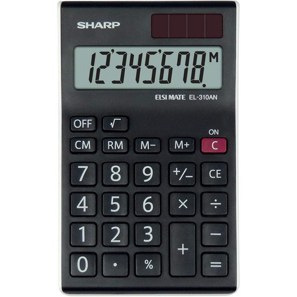 Sharp EL-310AN számológép Asztali Kijelző kalkulátor Fekete, Fehér