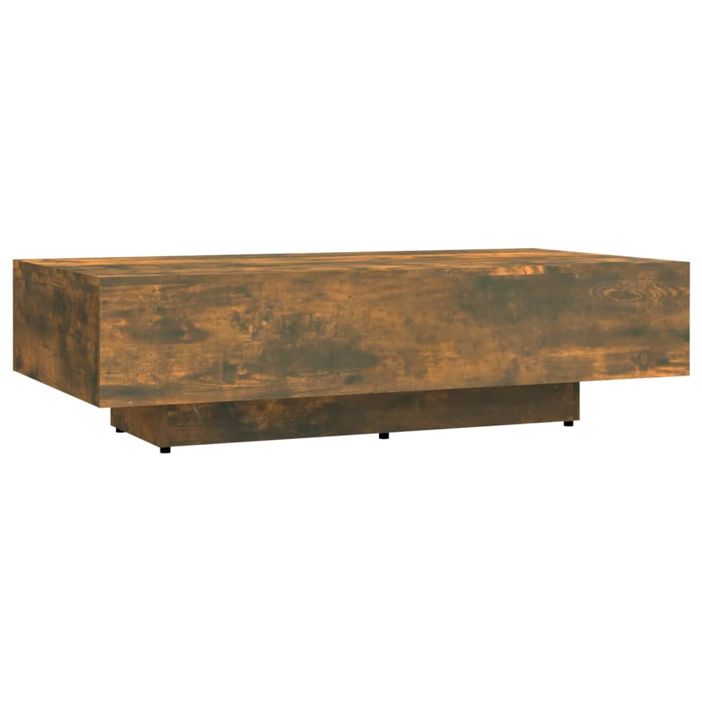 füstös tölgyszínű szerelt fa dohányzóasztal 115 x 60 x 31 cm (815762)