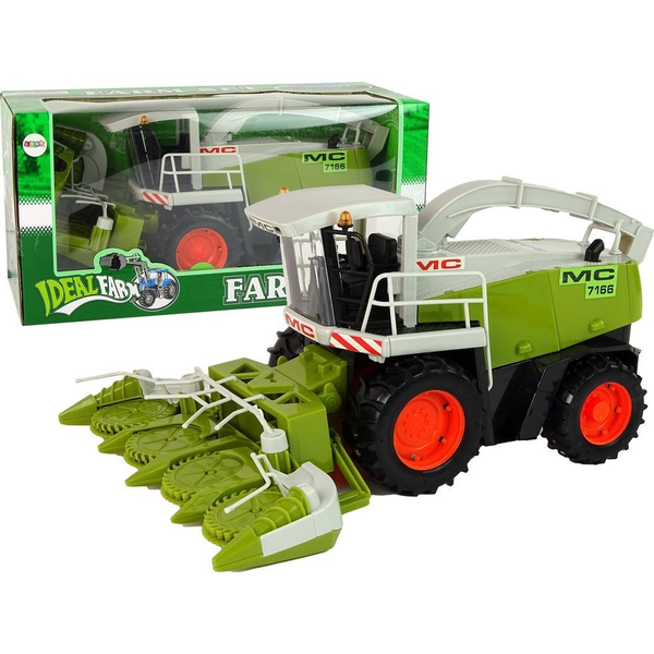 Zöld Kombájn Mozgó Alkatrészek Nagy Kukorica Betakarító Mc 7166