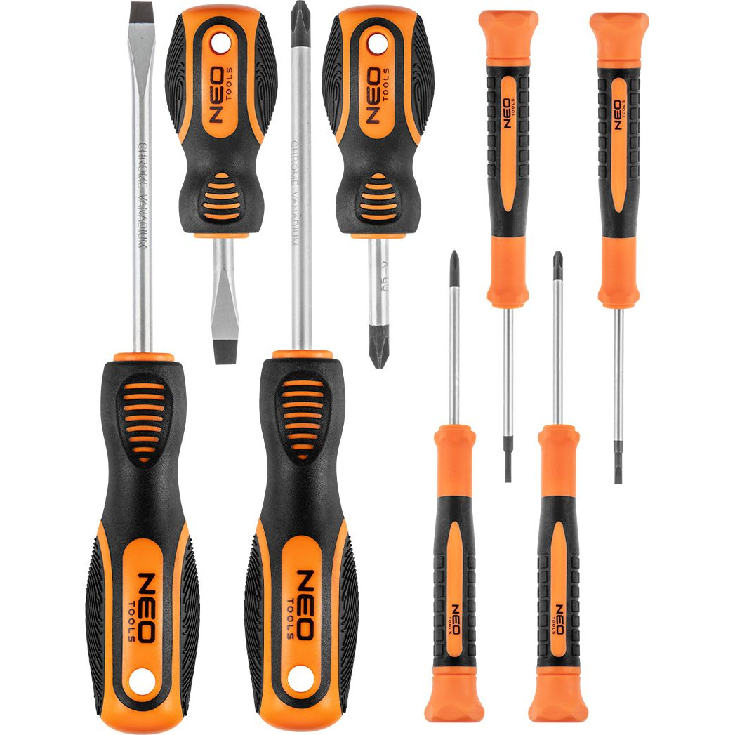 NEO 04-194 Csavarhúzó Készlet, Fali Tartóval, 8db (04-194)