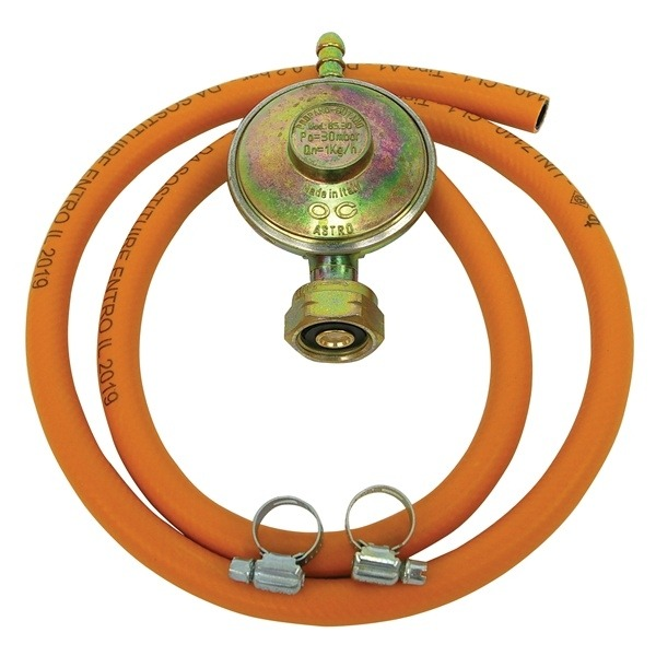 Family PB-gáz Nyomásszabályozó készlet 30mbar 1m-es tömlővel (PWS-011907-01)