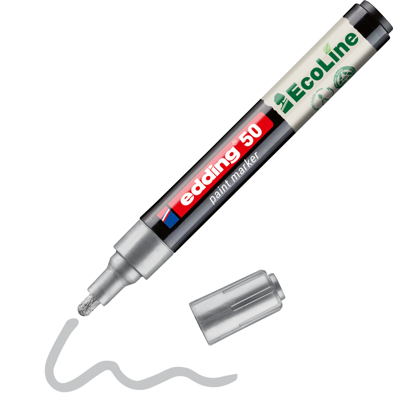 Edding 50 EcoLine 2-3mm Lakkmarker - Ezüst (4-50-054)
