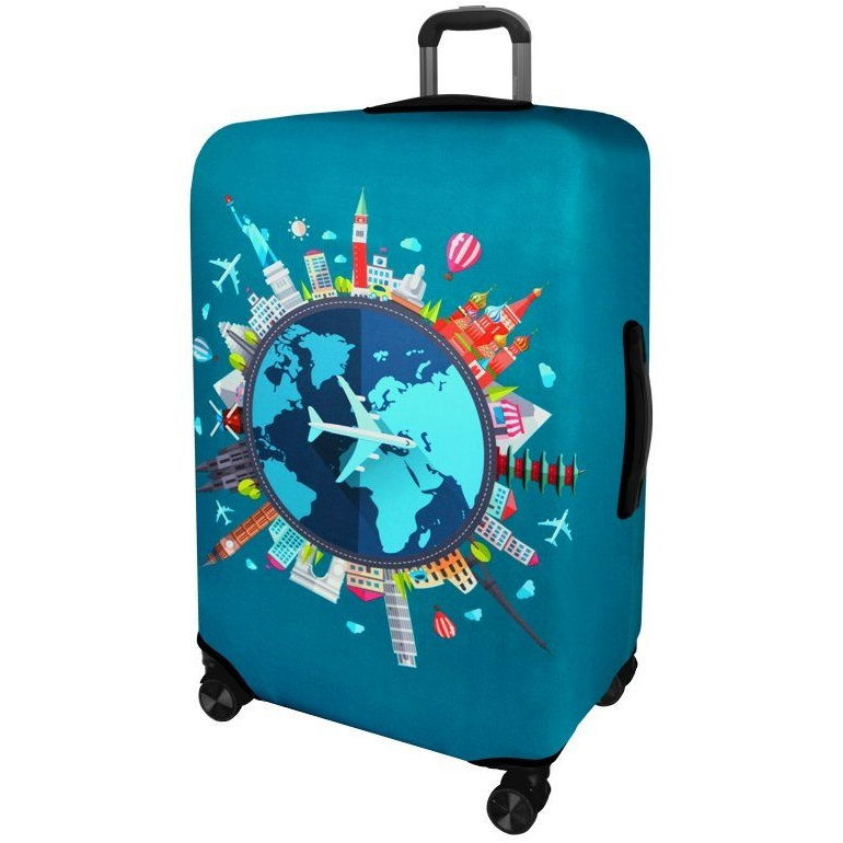 Kufryplus bőröndhuzat Z302 Around the world M (K0500000Z302M)