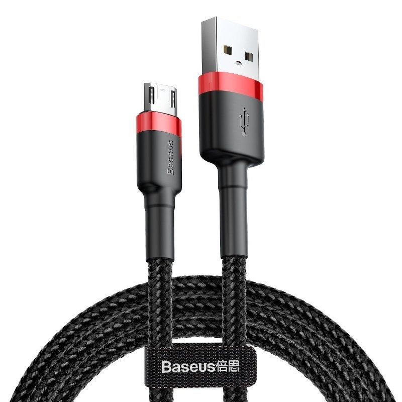 Baseus Cafule USB-Micro USB kábel , 2A, 3m, fekete-piros (CAMKLF-H91) (CAMKLF-H91)