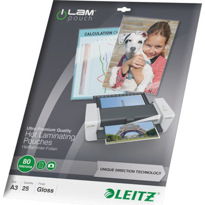 Leitz Lamináló fólia DIN A3 80 mikron fényes 25 db