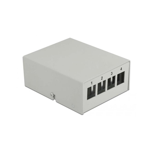 DELOCK Keystone Patchpanel 4 Port grau