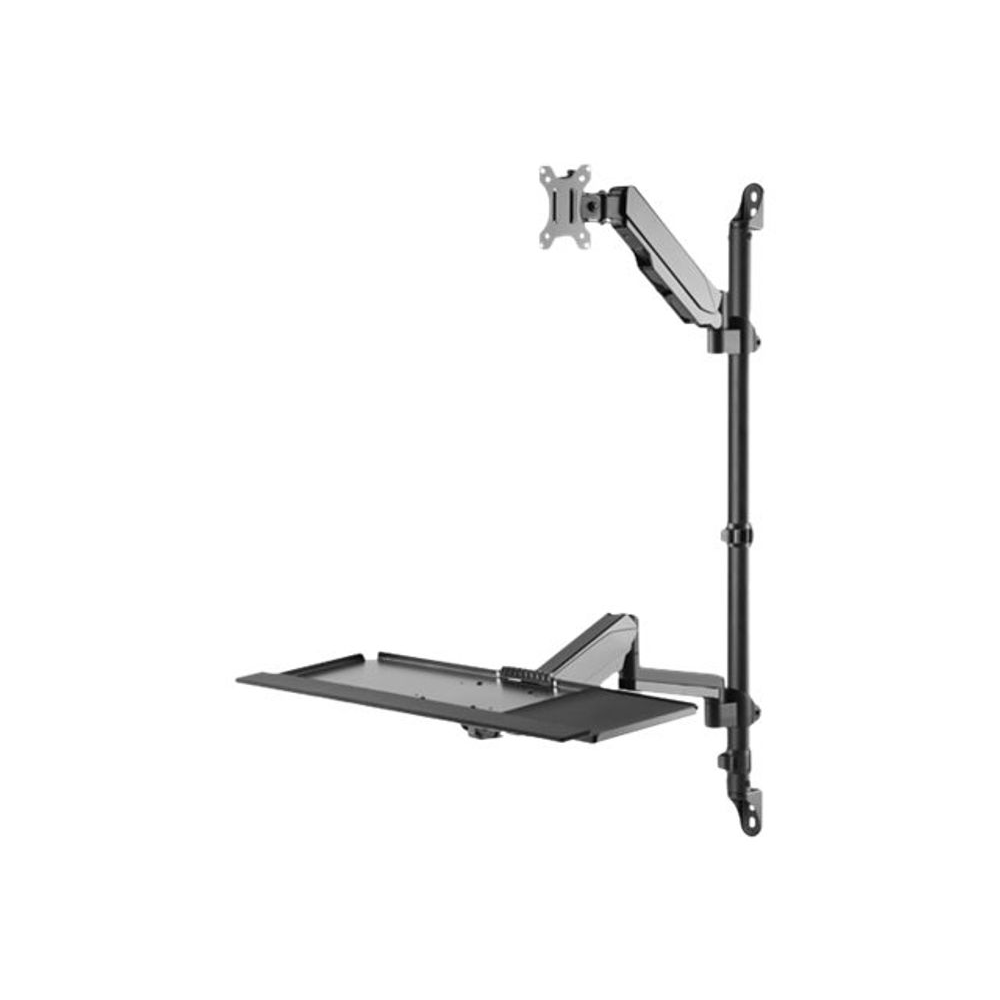 Digitus DA-90372 Flexible Wall-Mounted Stand/Sit Workstation Single Monitor Black (DA-90372)