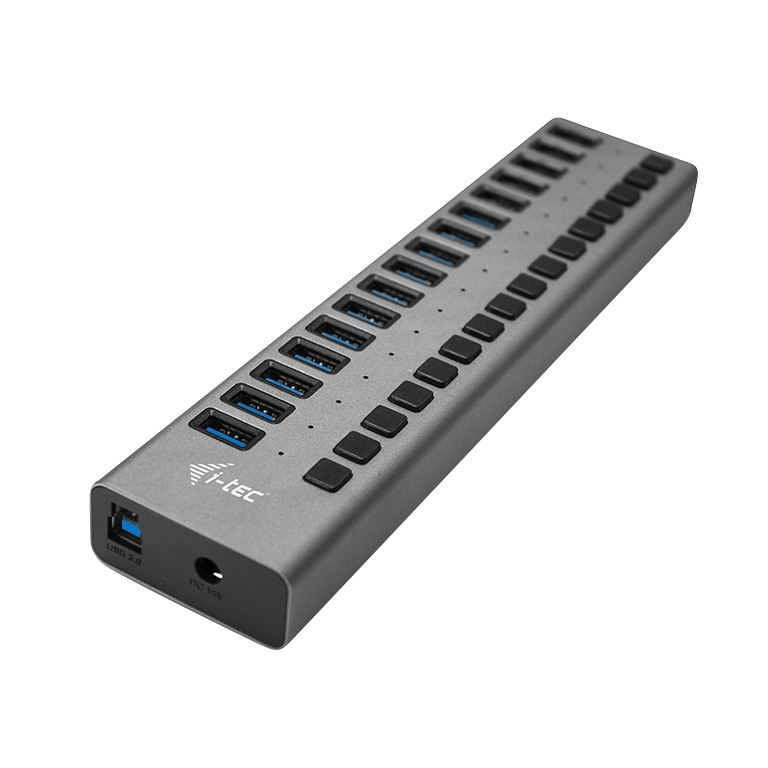 i-tec Charging USB 3.0 Hub 16 port + Power Adapter 90 W fekete (U3CHARGEHUB16) (U3CHARGEHUB16)