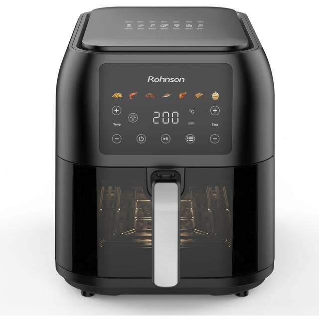 Rohnson R-2860 Airfryer forrólevegős fritőz 8 literes 1700 W (R-2860)