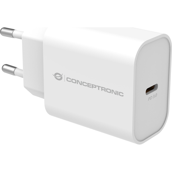 Conceptronic ALTHEA10W φορτιστής κινητών συσκευών Παγκόσμιος Λευκός (Άσπρος) AC Γρήγορη φόρτιση Εσωτερικός (Εσωτερικού χώρου)