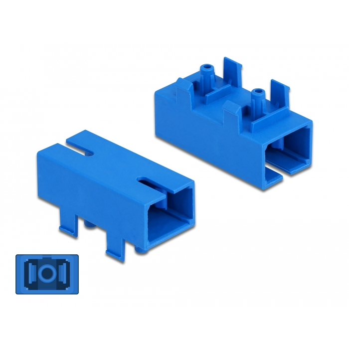 Delock Zöld PCB SC Simplex anya - SC Simplex anya száloptikai kábel csatoló egyszeri kék (86943) (86943)