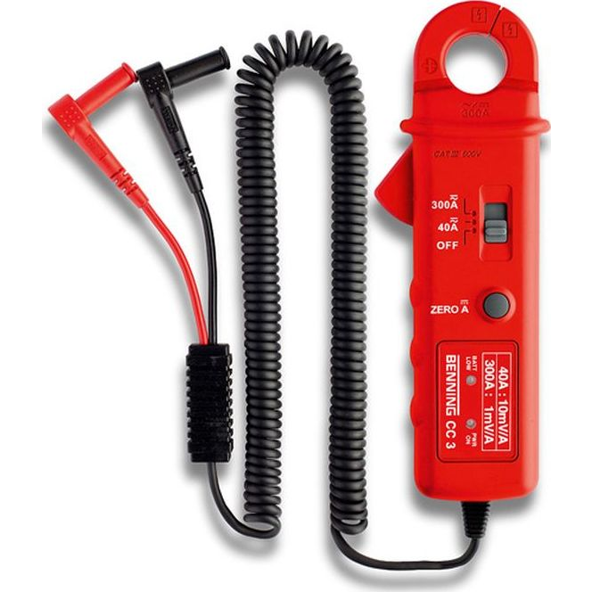 Benning CC 3 Lakatfogó adapter multimérhez, 1-300 A, 25 mm, CAT III 600 V (BG044038)