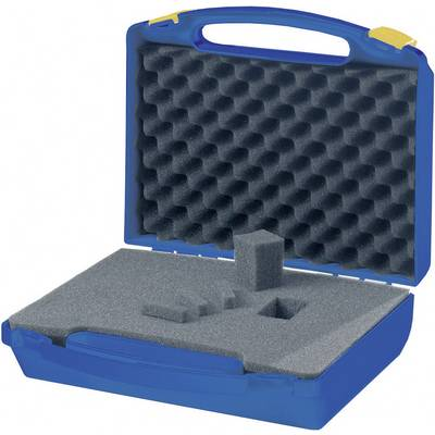 Müanyag koffer, műszerkoffer hullámos habszivacs betéttel, 280 x 250 x 100 mm (814234)