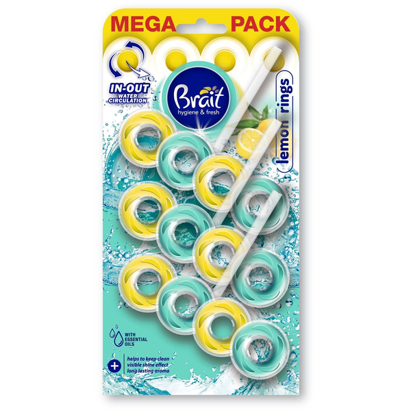 BRAIT Kostka do wc 2-faz Rings Lemon 3 x 40g