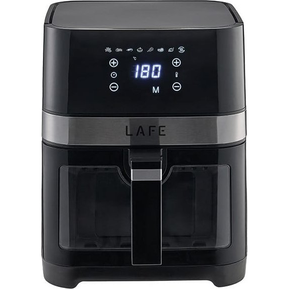 LaFe MasterFry, Air fryer, 1500W, 5 liter, 7 program, Betekinthető, Fekete, Forrólevegős sütő (LAFFRY47471)