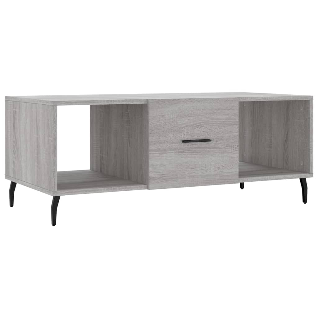 szürke sonoma színű szerelt fa dohányzóasztal 102 x 50 x 40 cm (829322)