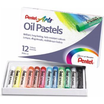 Pentel Kréta olajpasztell készlet,  , 12 különböző szín (PHN-12U)