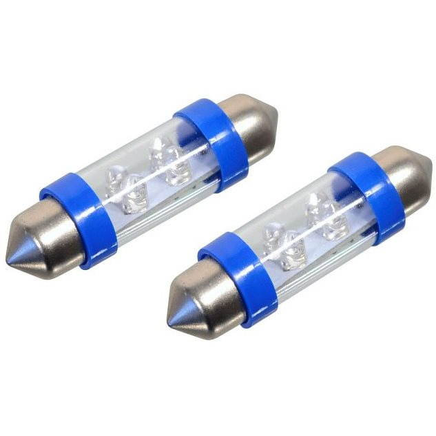 COMPASS izzó 4LED 12V suf.11X39 SV8.5 kék 2db (33723)