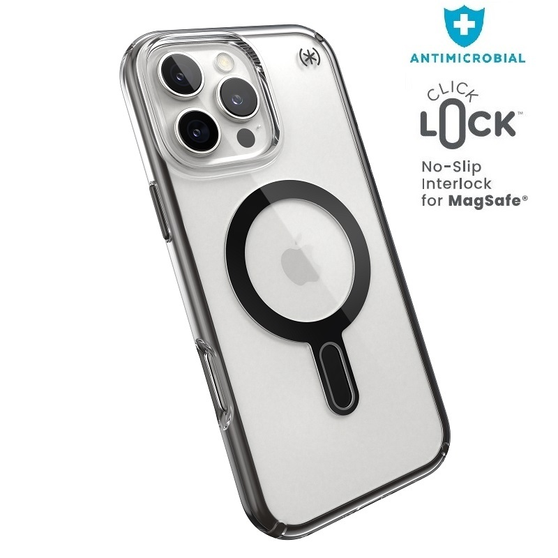 Speck Presidio2 PerfectClear Apple iPhone 16 Pro Max ClickLock tok - Átlátszó/Fekete (150727-3258)