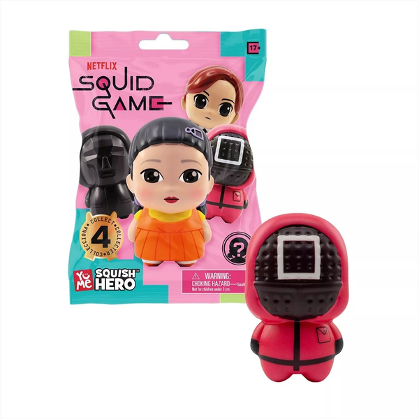 YuMe Toys Squid Game Squish Hero meglepetés mini figura tasakban