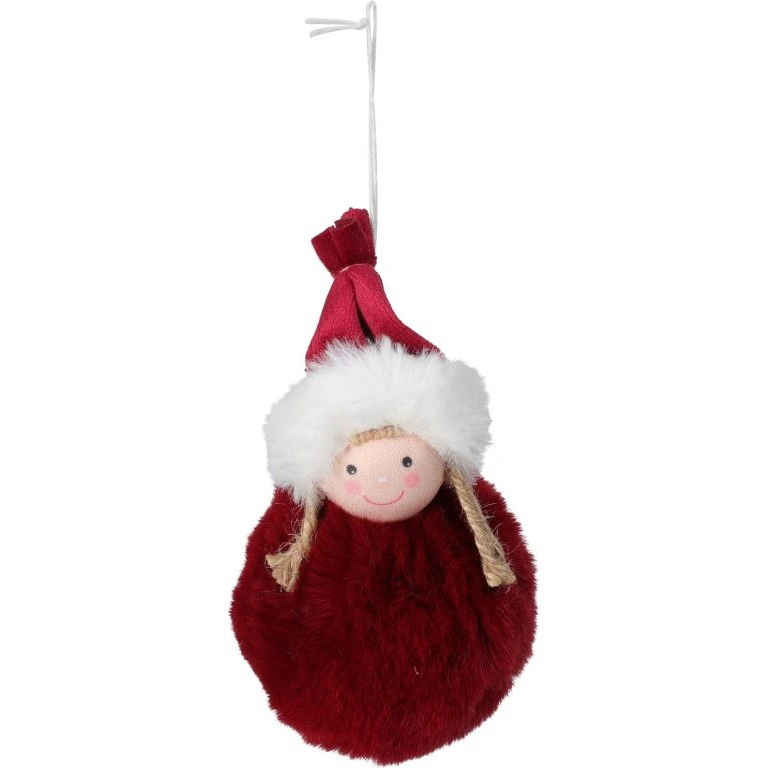 H&L Hanging decoration 13 cm Girl with hat, burgundy (A893-0A-00)