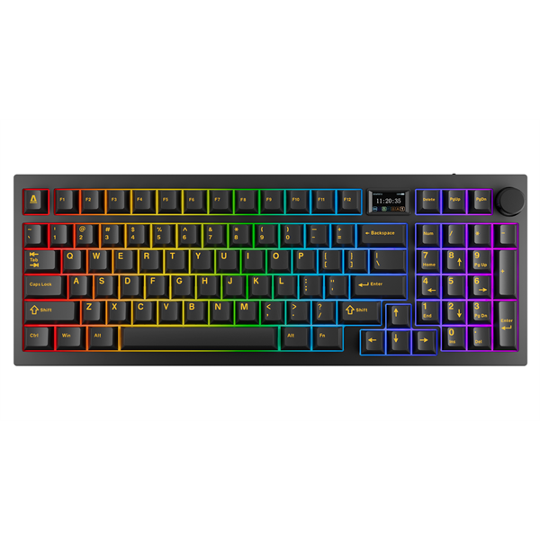 AVAX Vezetékes/Vezeték Nélküli Billentyűzet GM03 PRO USB, Fekete, Mechanikus, Yellow Switch, HUN (AVAX_GM03Y_PRO)
