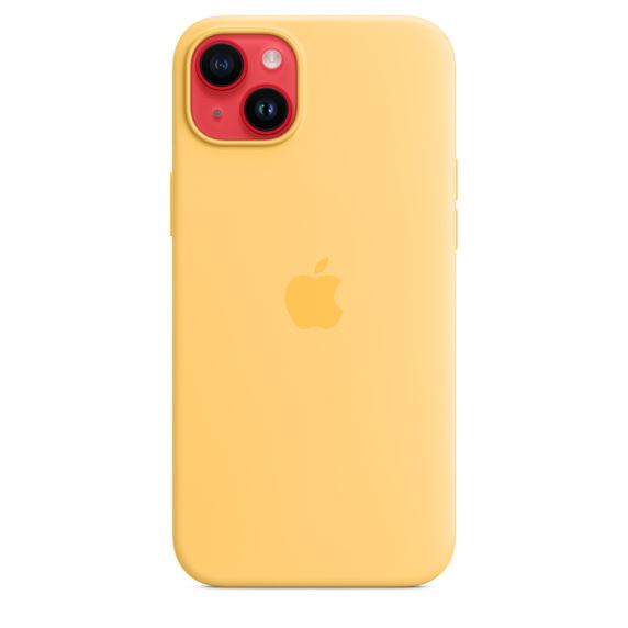 Предпазен калъф Apple Silicone Case with MagSafe за iPhone 14 Plus, Sunglow